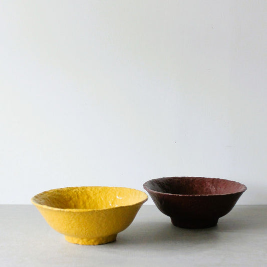 Footed bowl - mustard