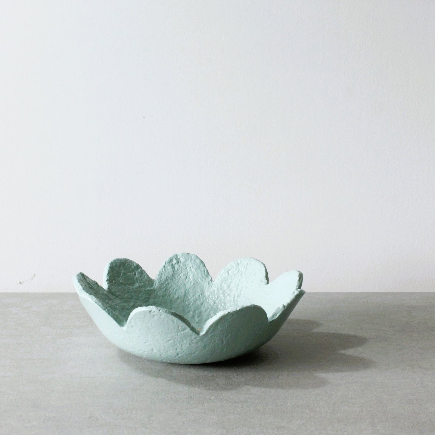 Scalloped dish small - duck egg blue