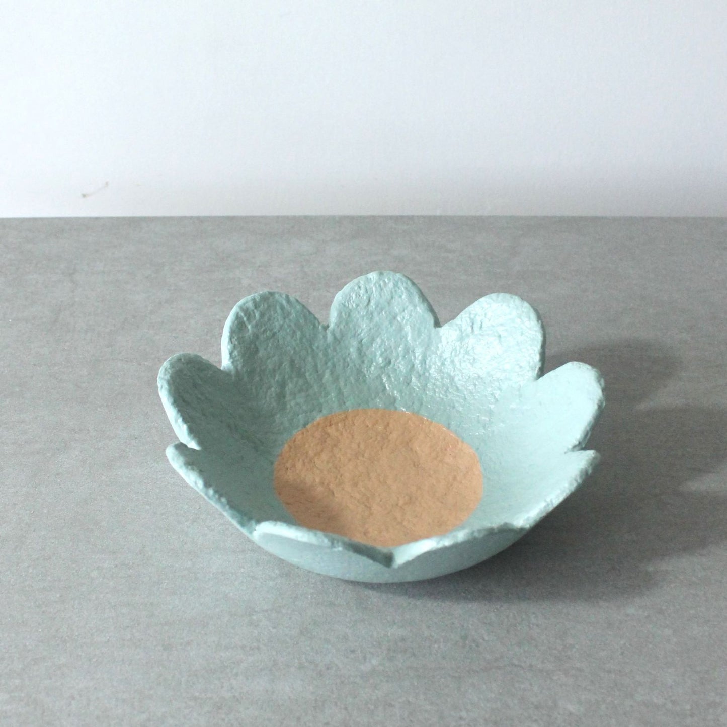 Scalloped dish small - duck egg blue