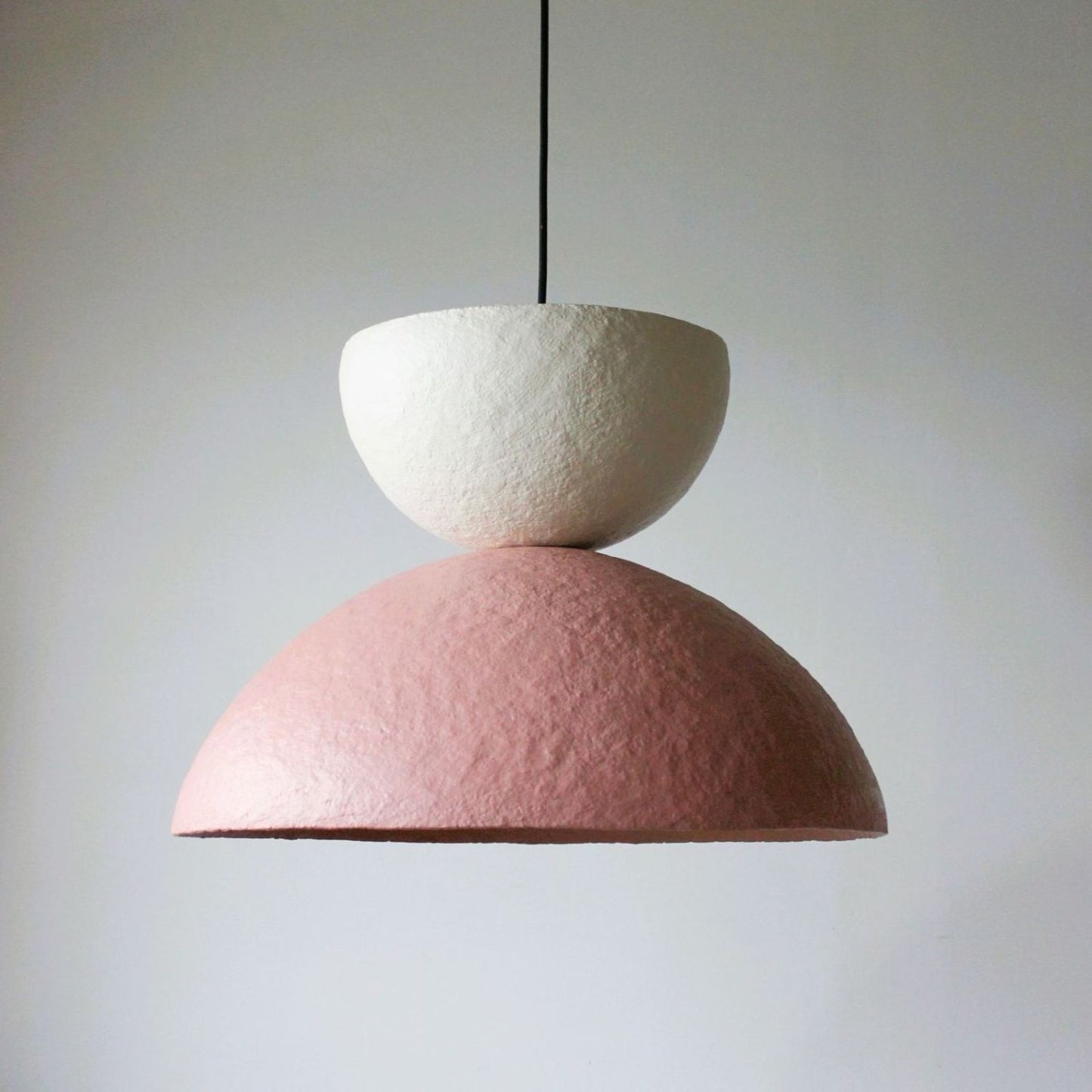 Hourglass pendant light 4 oatmeal blush