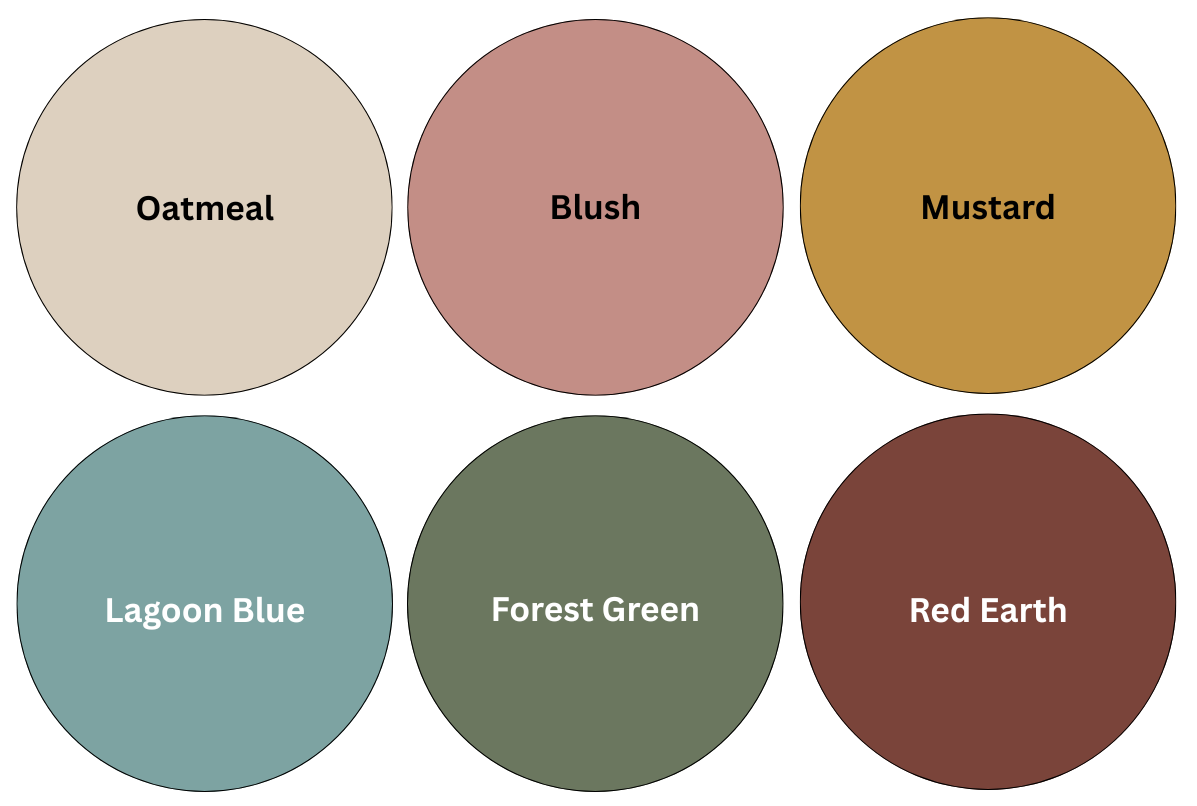 Hourglass pendant light colour chart