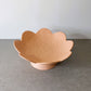 Scalloped pedestal bowl - apricot