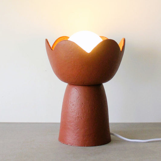 Lotus Uplight Table Lamp - red earth