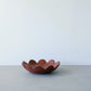 Scalloped trinket dish - red earth