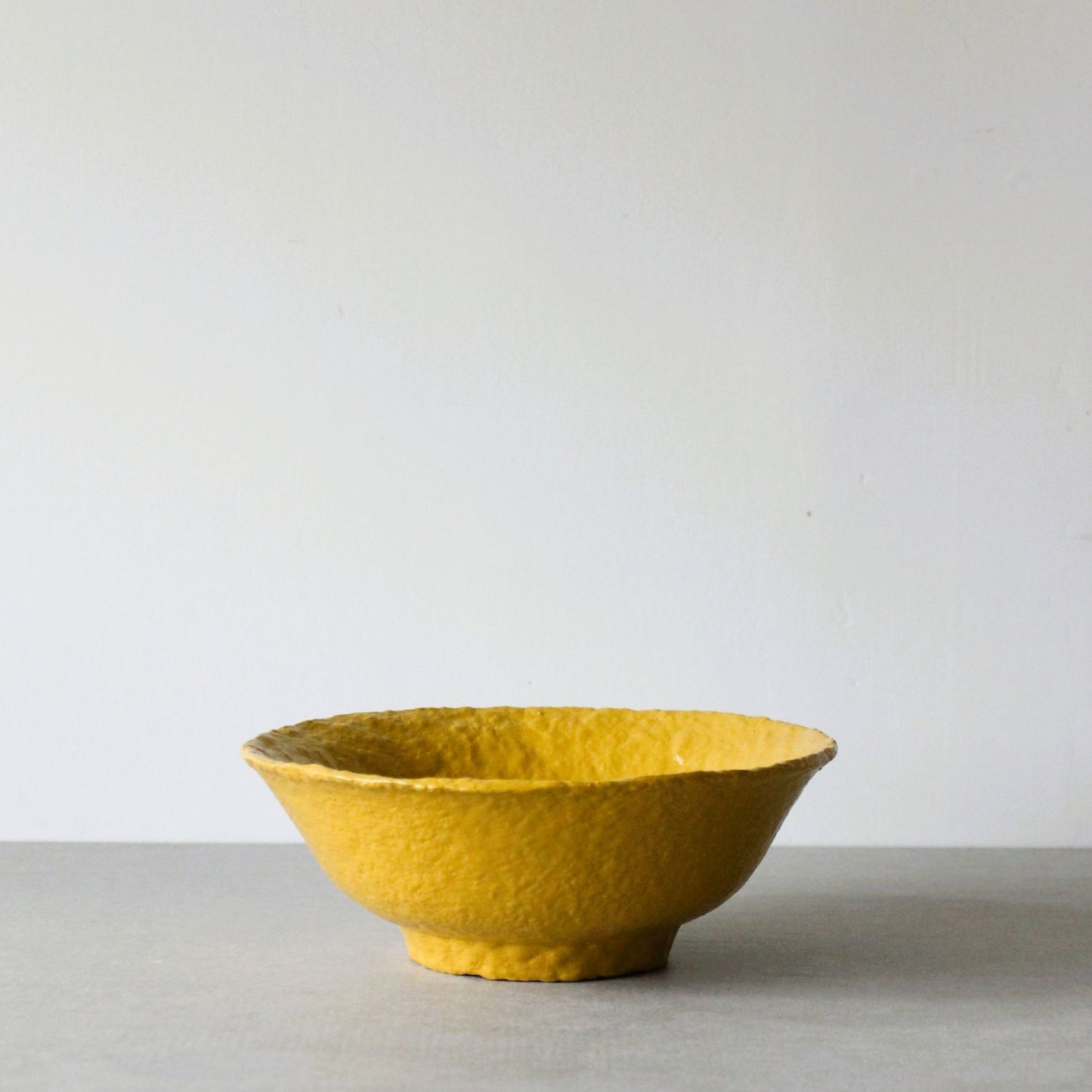 Footed bowl - mustard