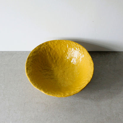 Footed bowl - mustard