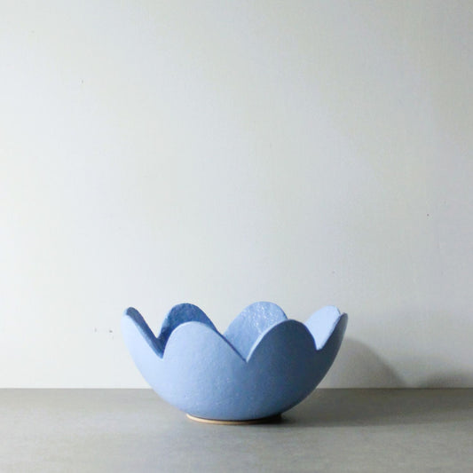 Scalloped Bowl - Cornflower Blue