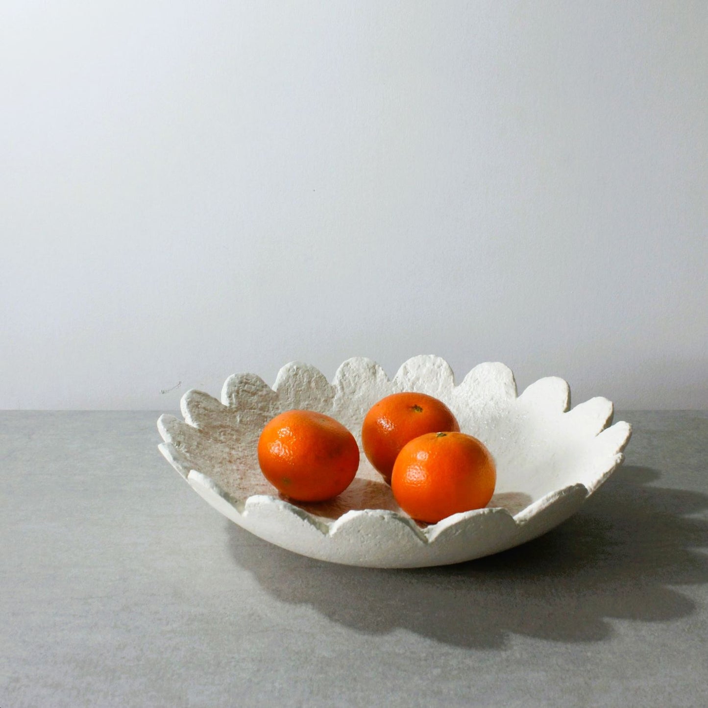Scalloped dish large - oatmeal