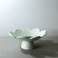 Scalloped pedestal bowl - Light green