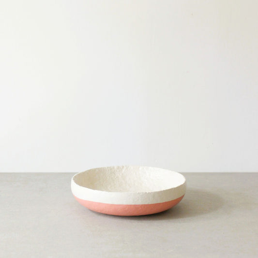 Trinket dish - oatmeal / pink sunset