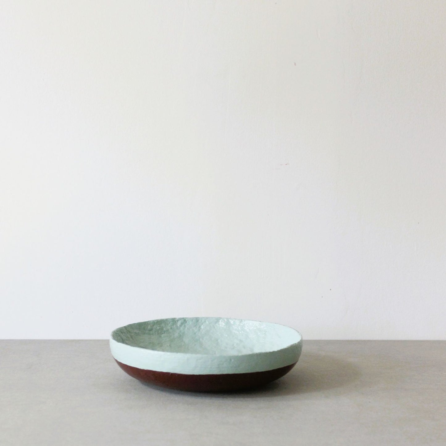 Trinket dish - duck egg blue / burnt sienna