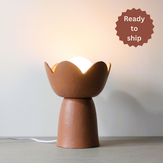 Lotus Table Lamp - Mocha (Ready to Ship)