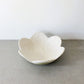 scalloped paper clay dish in oatmeal and olive 2ocm diameter 6cm high